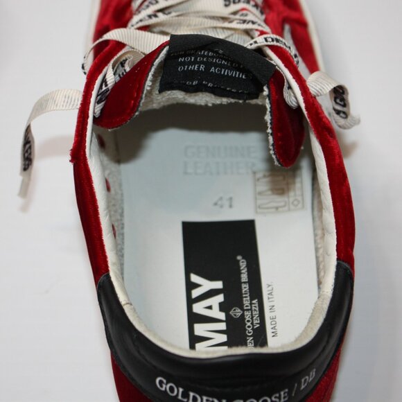 Golden Goose Superstar May Sneakers in Red Velvet size EU 41 / US 11 NEW - Picture 9 of 10